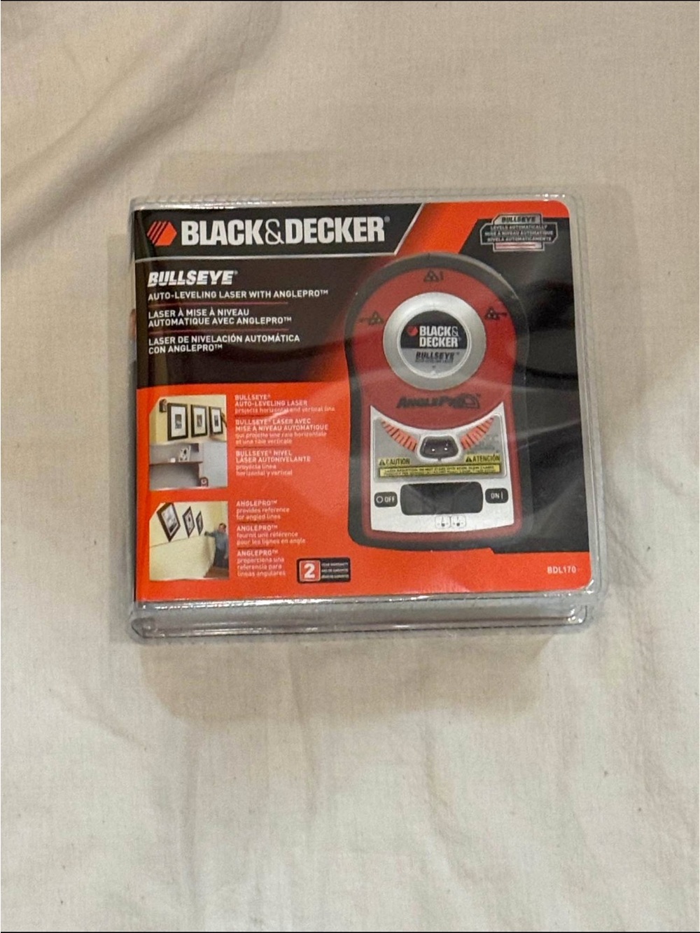 Black+Decker BullsEye Auto-Leveling Laser Level with AnglePro (Model BDL170)